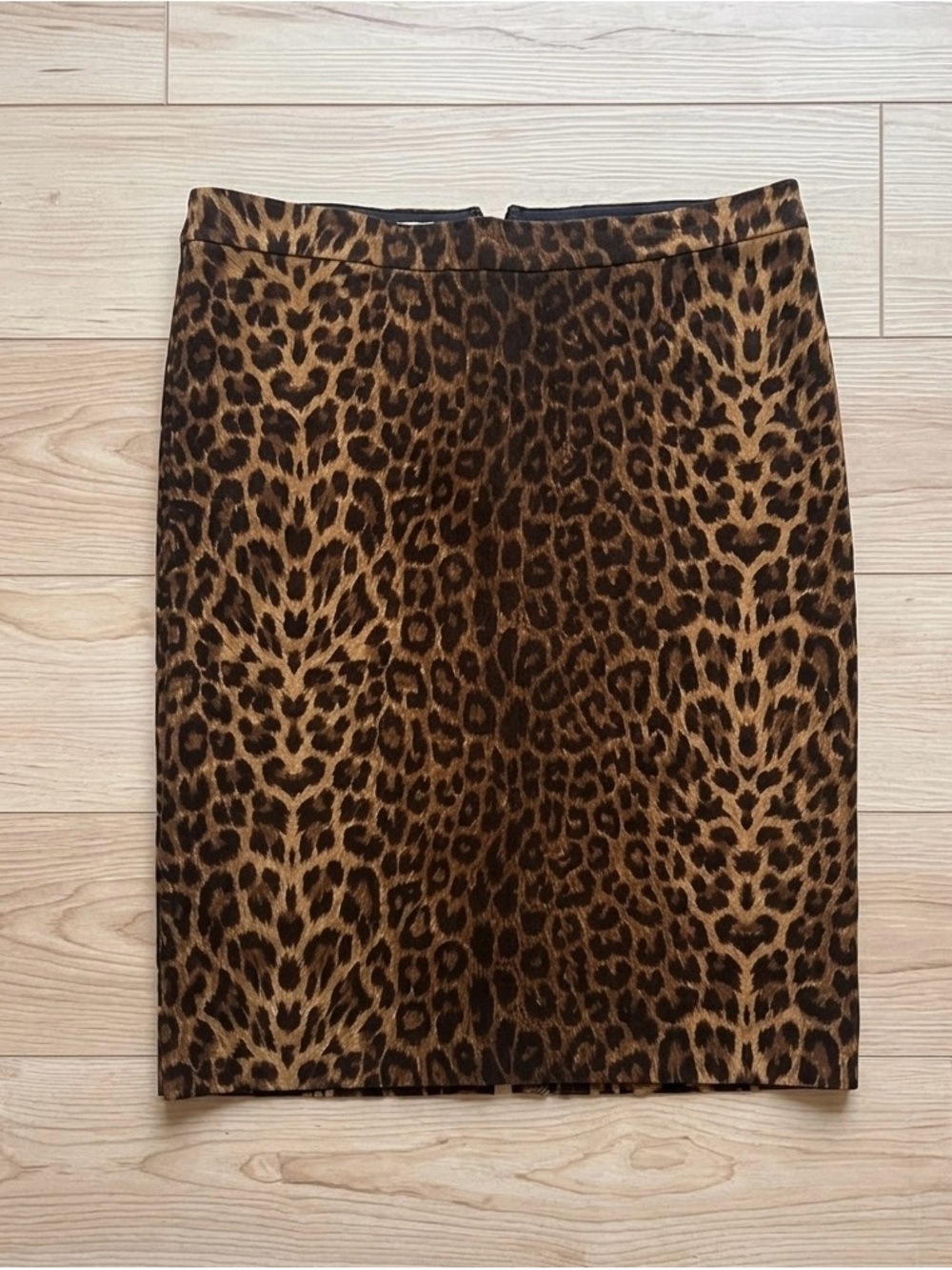Bloomingdale's Leopard Print Pencil Skirt - Brown/Black - Picture 2 of 5